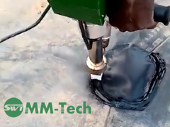 MM-Tech Extrusionsschweißmaschine auf der Baustelle