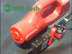 MM-Tech SWT-NS800 Geomembranschweißer schweißt Geomembran auf der Baustelle