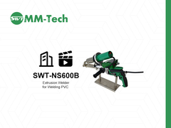 SWT-NS600B Extrusionsschweißgerät in Aktion! Einfache Handhabung beim Schweißen dicker Geokunststoffbahnen