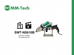 SWT-NS610B Schweißvorführung mit Extrusionsschweißpistole, nahtloses Schweißen von Materialien mit einer Dicke von 5-30 mm