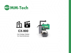 Demonstration auf der Baustelle der Geomembranschweißmaschine CX900