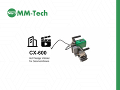 cx600 Geomembran-Schweißmaschine demonstriert Schweißergebnis